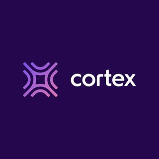 cortex logo light purple on purple
